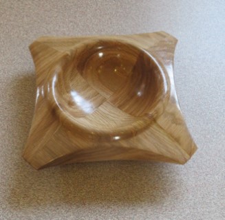 Quartered oak dish by Chris Withall